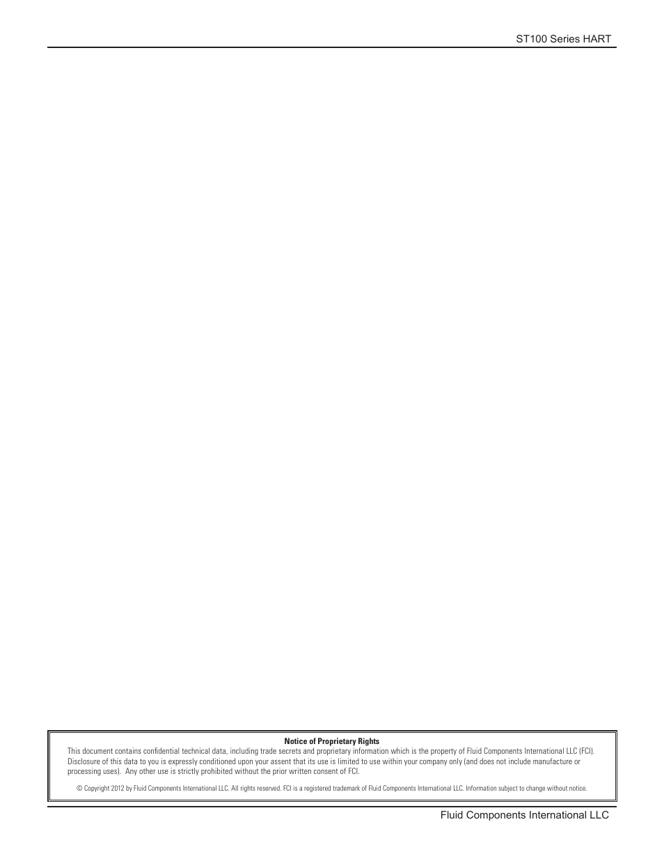 Fluid Components International ST100 Series HART User Manual | Page 2 / 28
