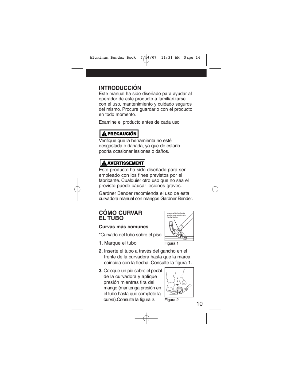 Introducción, Cómo curvar el tubo | Gardner Bender Hand Bend Guide User Manual | Page 13 / 28