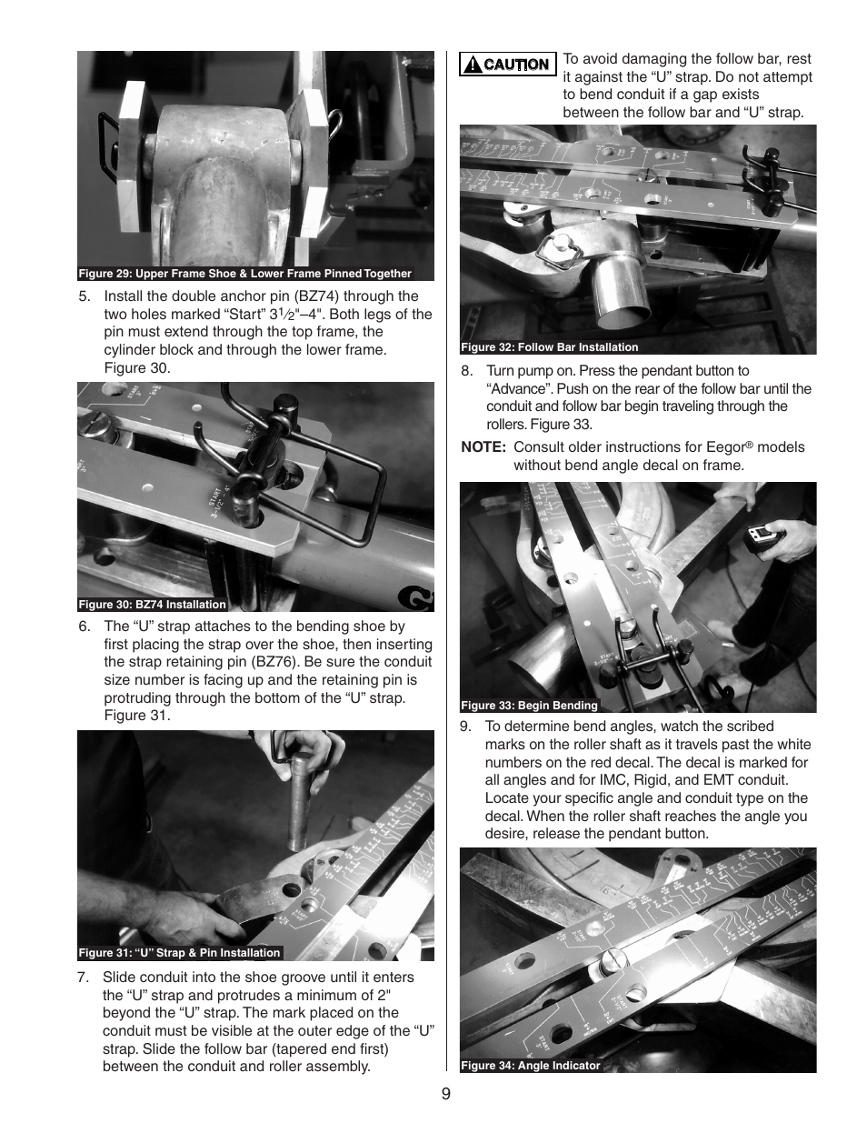 Gardner Bender B400 Series Eegor Hydraulic Benders User Manual | Page 9 / 12