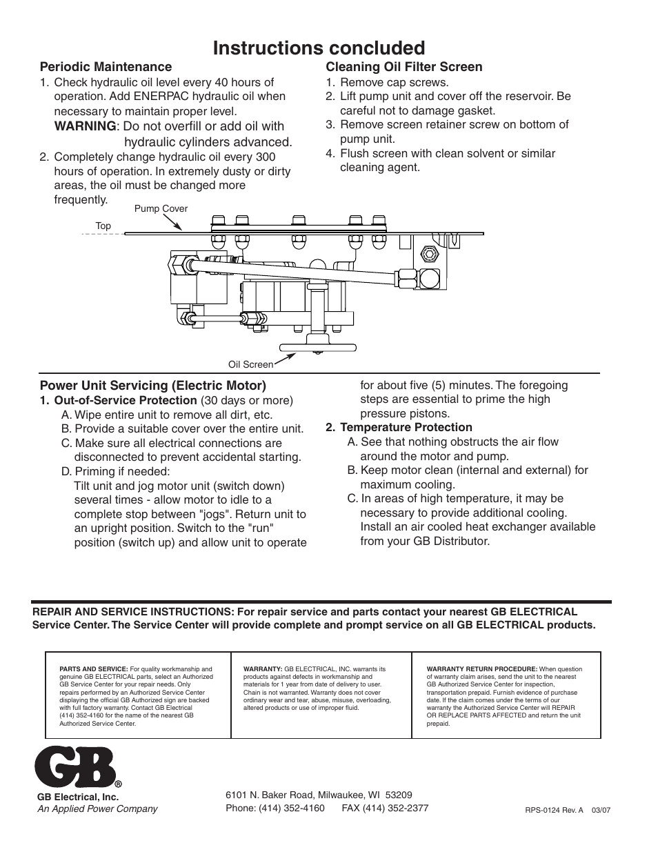 Instructions concluded | Gardner Bender Electric Pumps User Manual | Page 4 / 4