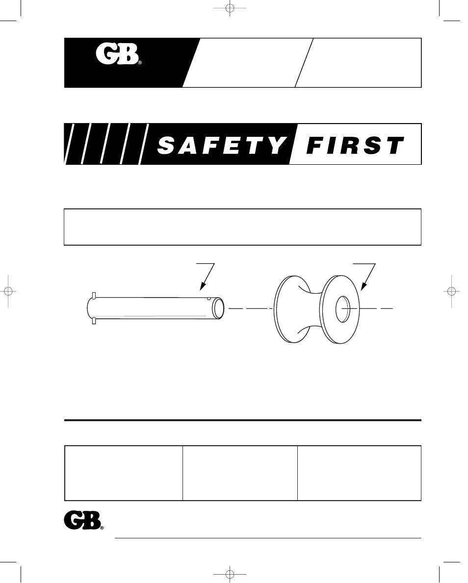 Gardner Bender BF150 Roller Support User Manual | 1 page