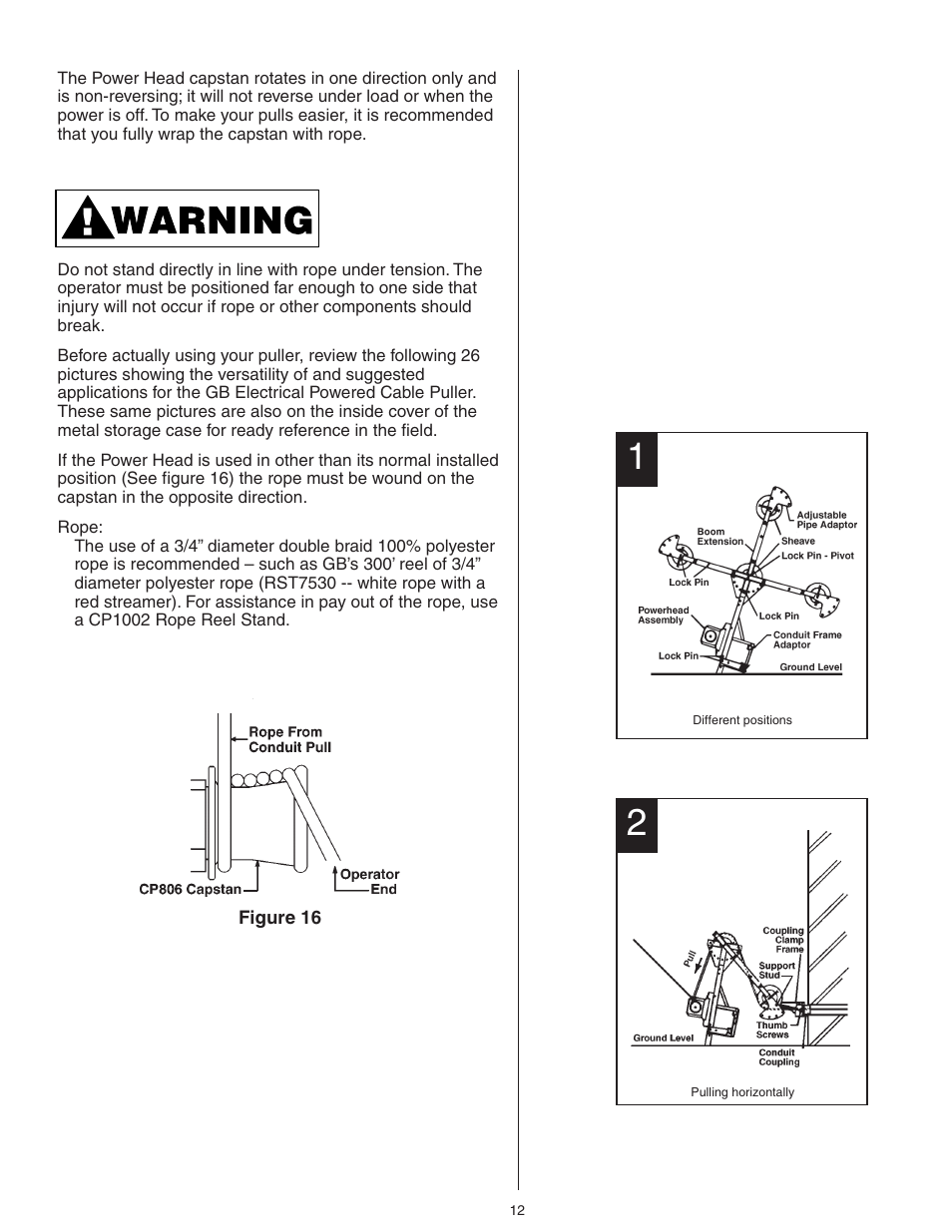 Gardner Bender CP8006 Powered Cable Puller User Manual | Page 8 / 16