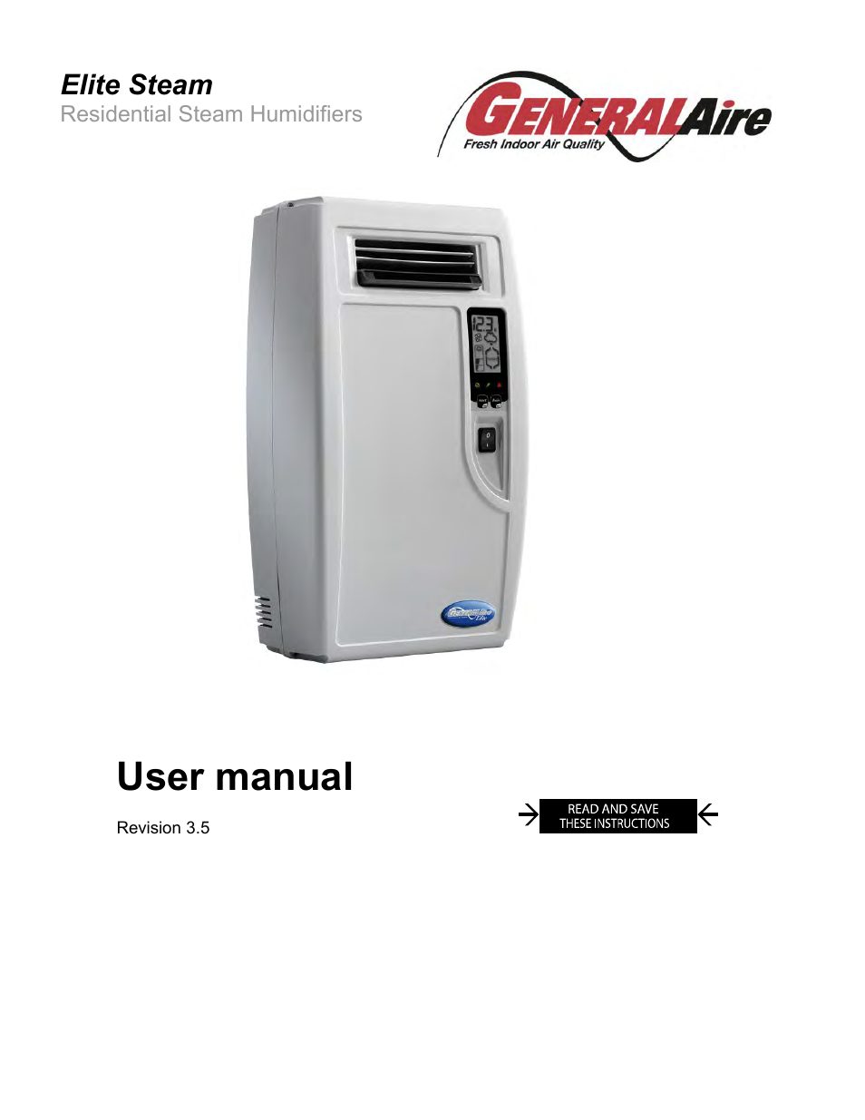 GeneralAire EDMK4 Elite Steam User Manual | 28 pages