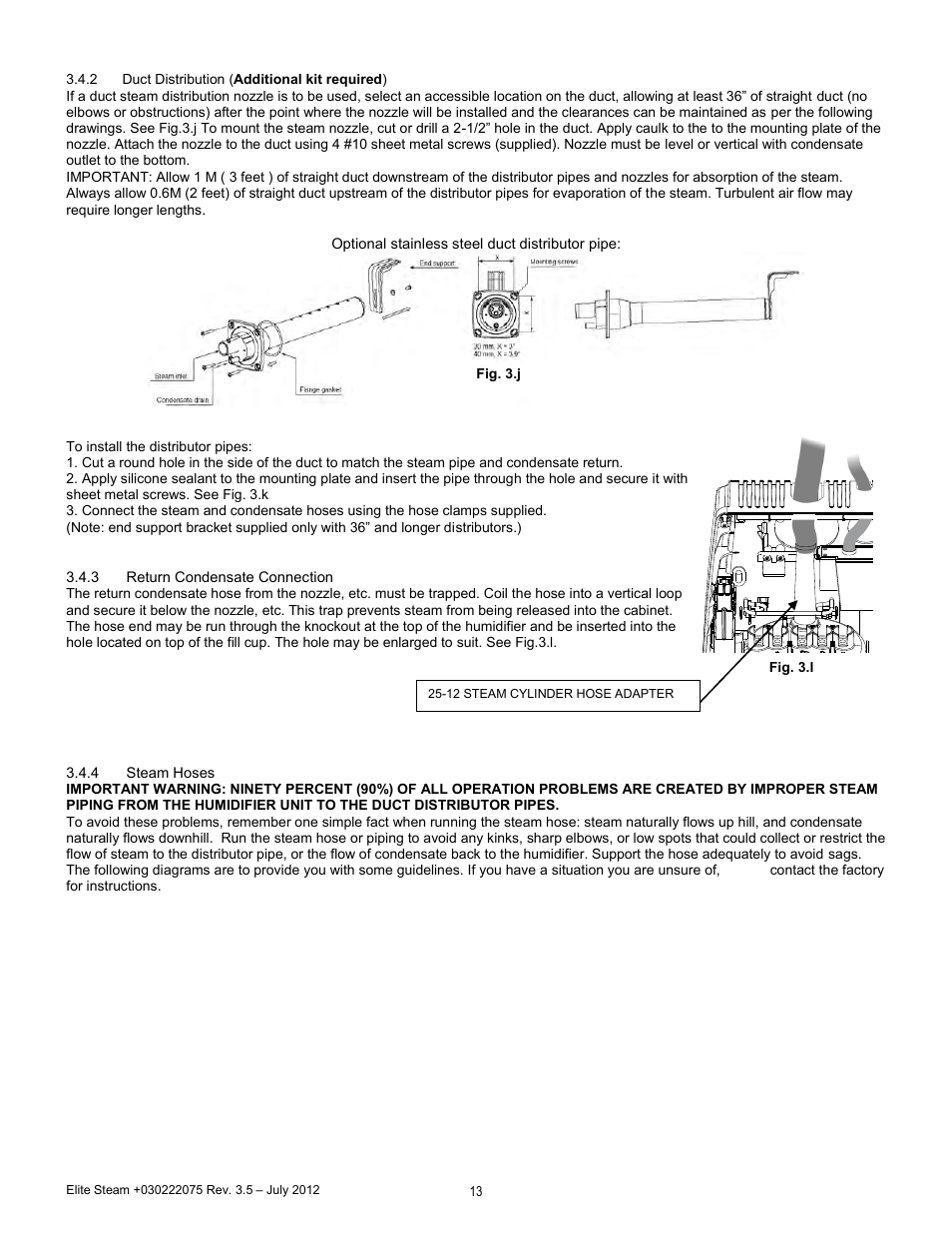 GeneralAire EDMK4 Elite Steam User Manual | Page 13 / 28