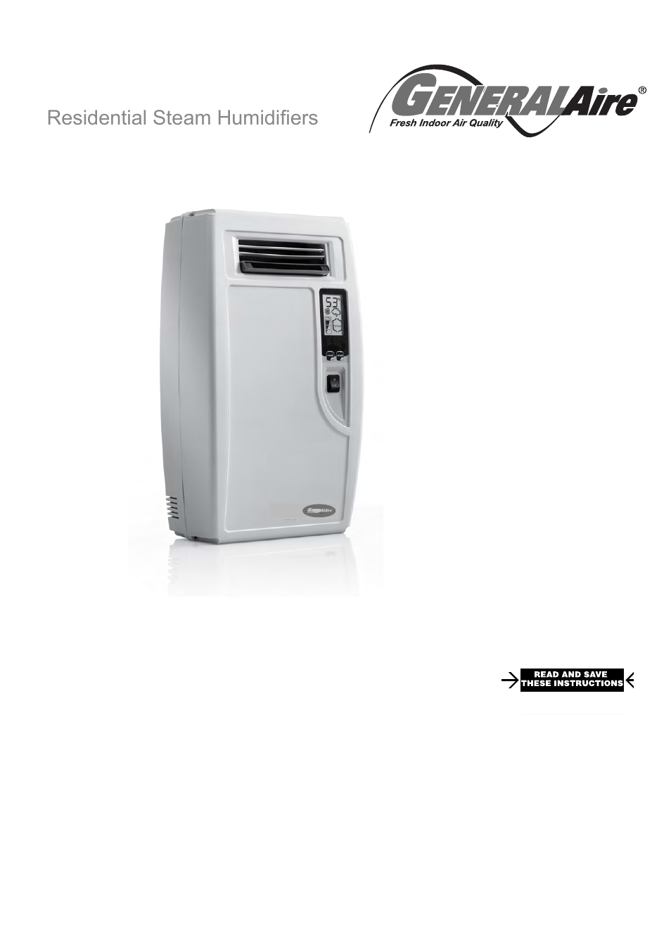 GeneralAire DS35 Elite Steam User Manual | 28 pages