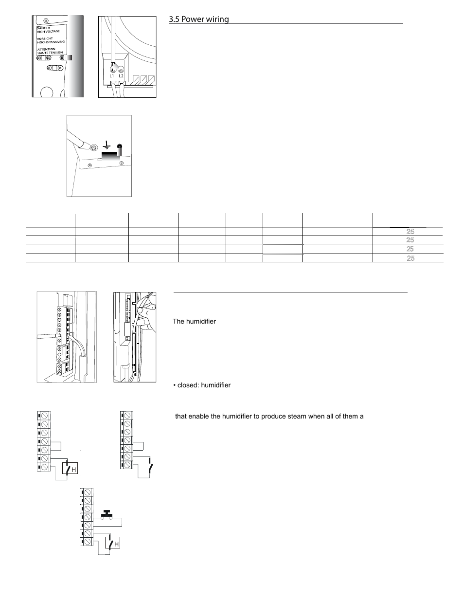 5 power wiring, 6 control wiring | GeneralAire DS35 Elite Steam User Manual | Page 14 / 28