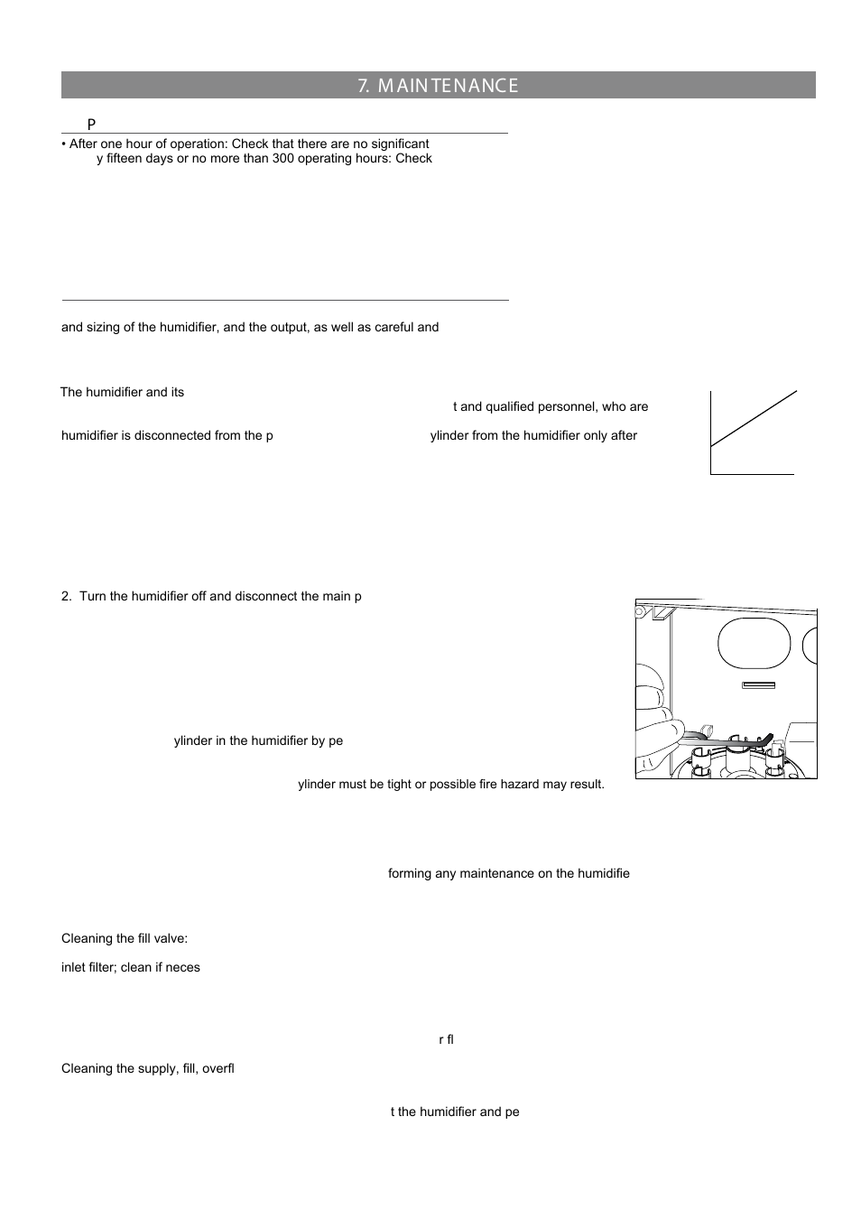 Main tenance, 1 periodic checks, 2 cylinder maintenance | GeneralAire DS35 Elite Steam User Manual | Page 21 / 28