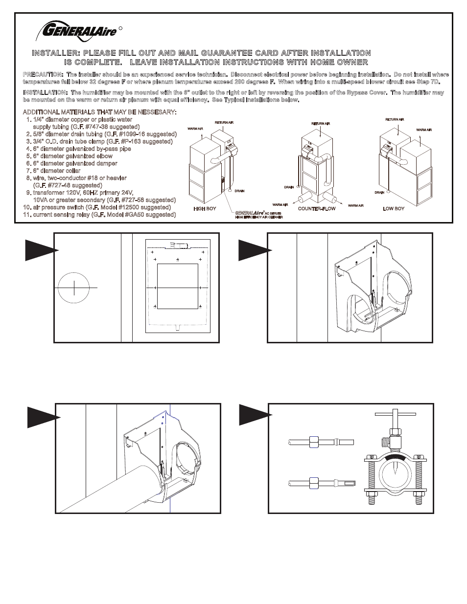 GeneralAire SL16 User Manual | 5 pages