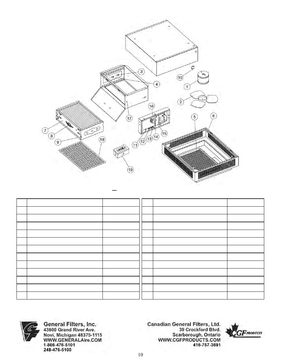 GeneralAire SSCB-7 SERIES User Manual | Page 10 / 12