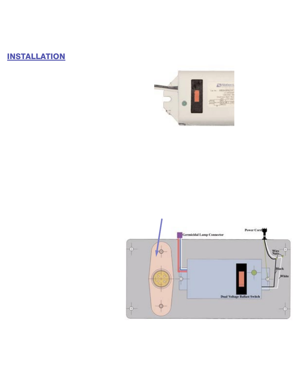 Installation | GeneralAire GUV161 User Manual | Page 4 / 5