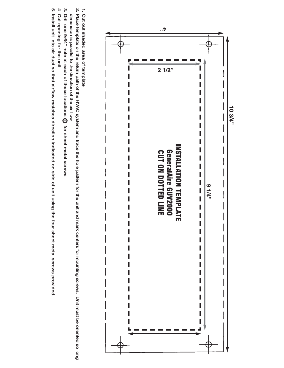 GeneralAire GUV2000 User Manual | 5 pages