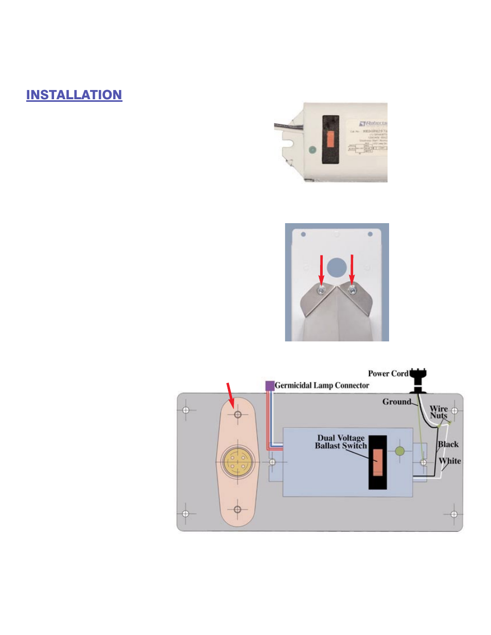 Installation | GeneralAire GUV2018 User Manual | Page 4 / 5
