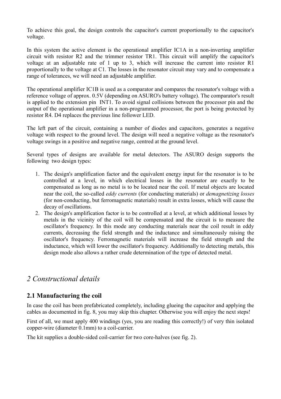 2 constructional details, 1 manufacturing the coil | Global Specialties ARX-MSP User Manual | Page 3 / 12