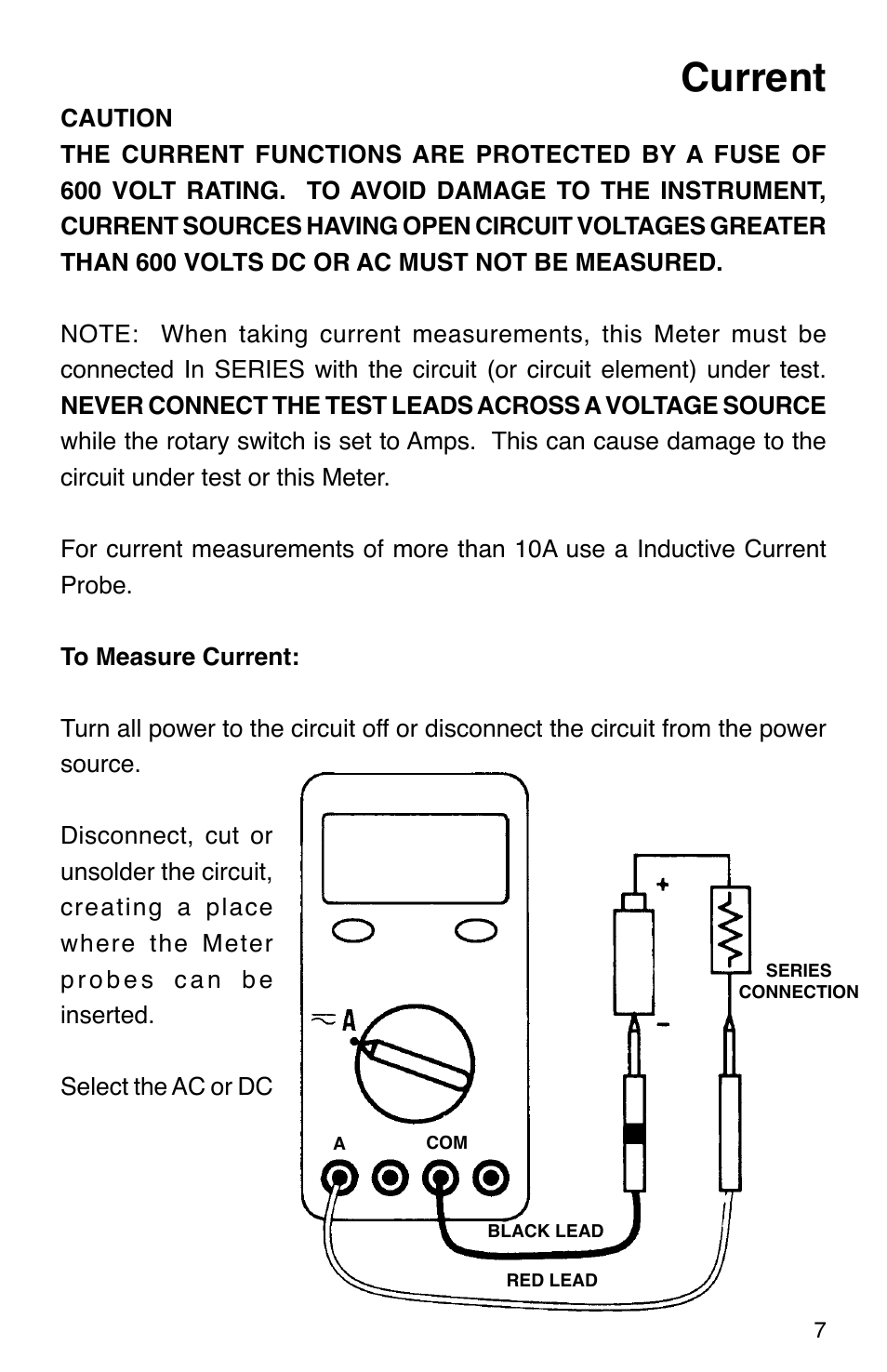 Current | GxT Ferret 94 Mulitmeter User Manual | Page 7 / 8