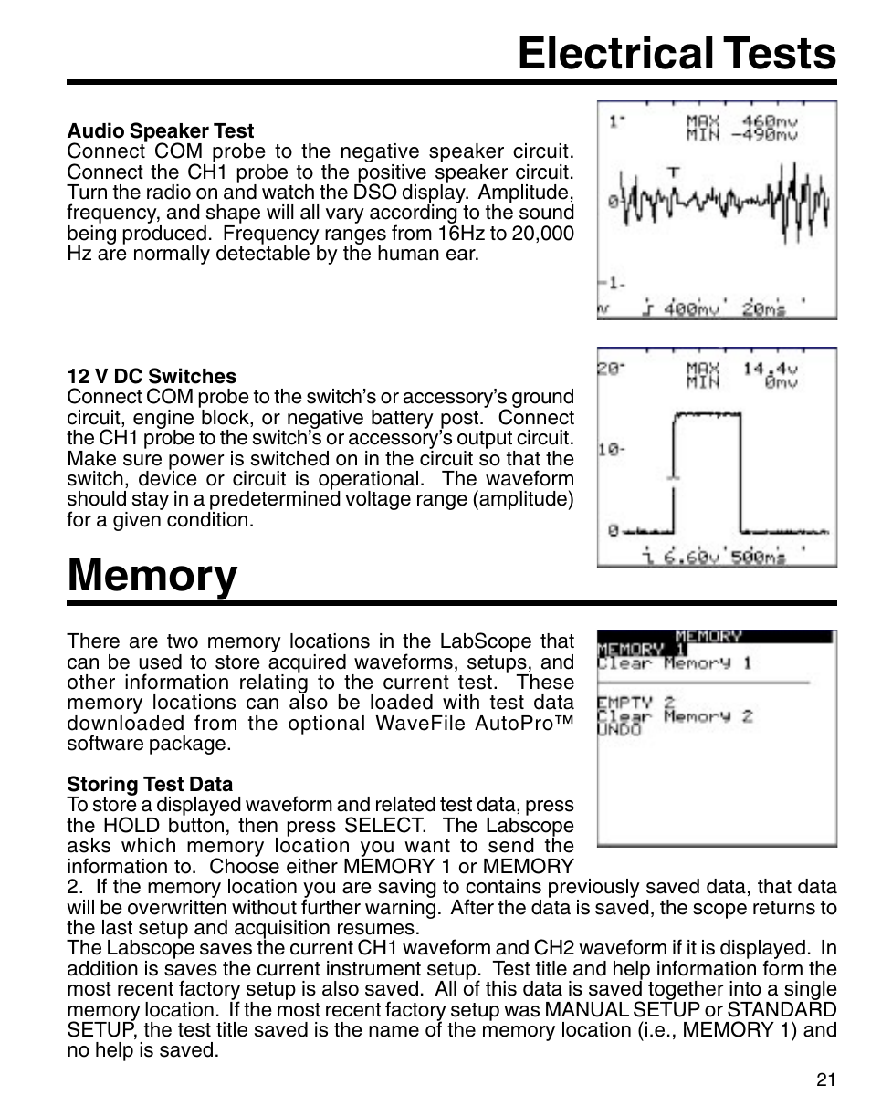 GxT Ferret 91 2-Channel Labscope User Manual | Page 21 / 23