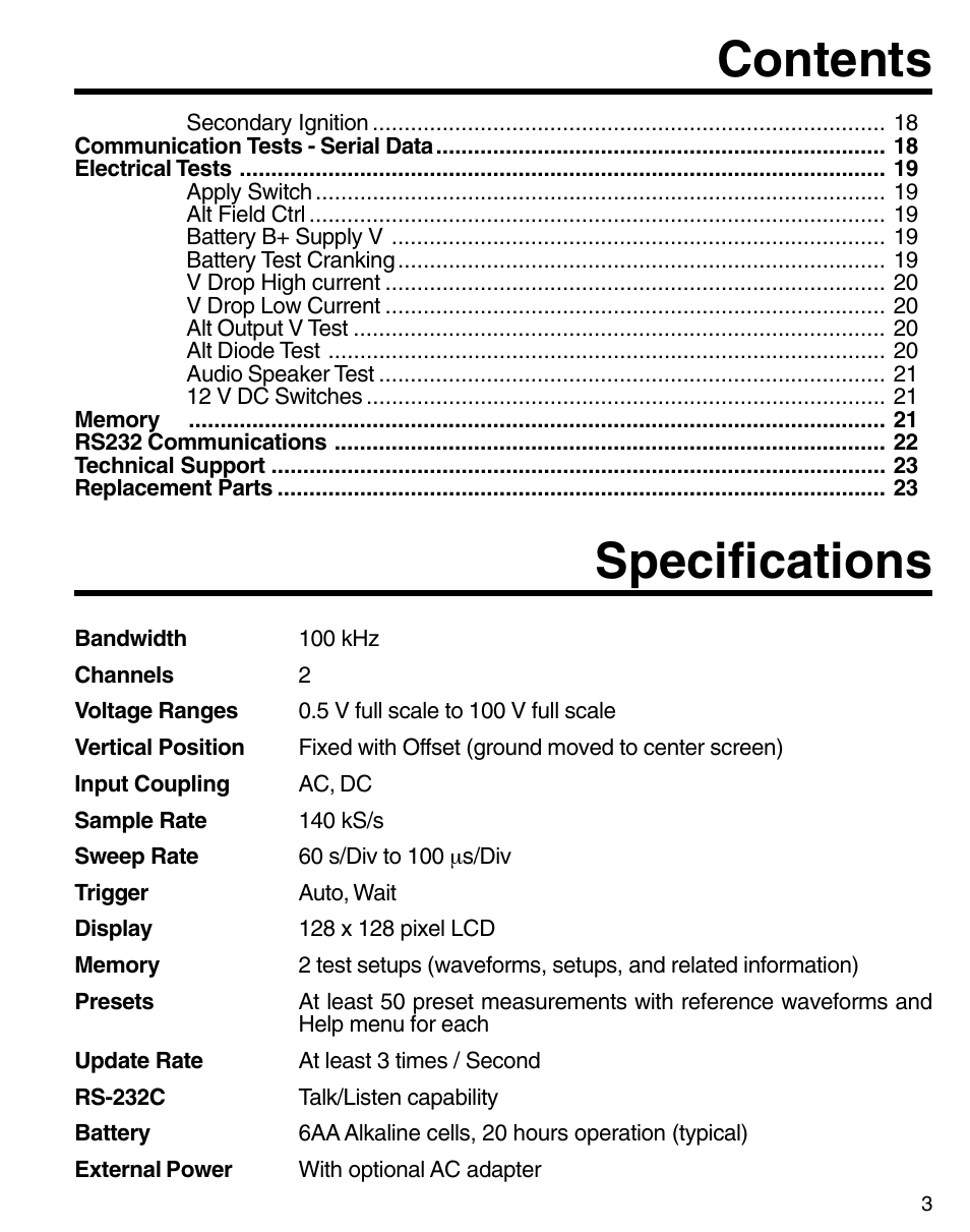 GxT Ferret 91 2-Channel Labscope User Manual | Page 3 / 23