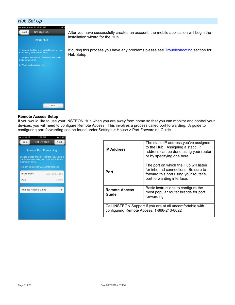 INSTEON Hub - 2242-222 (US), 2242-422 (EU), 2242-442 (UK), 2242-522 (AUS/NZ) Manual User Manual | Page 8 / 26