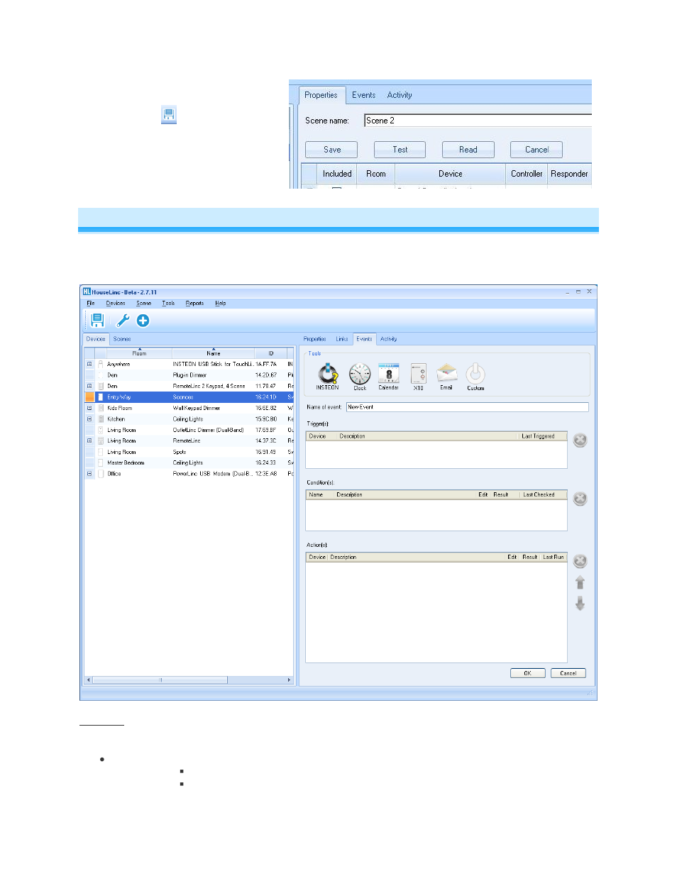Creating events | INSTEON HouseLinc Manual User Manual | Page 12 / 28