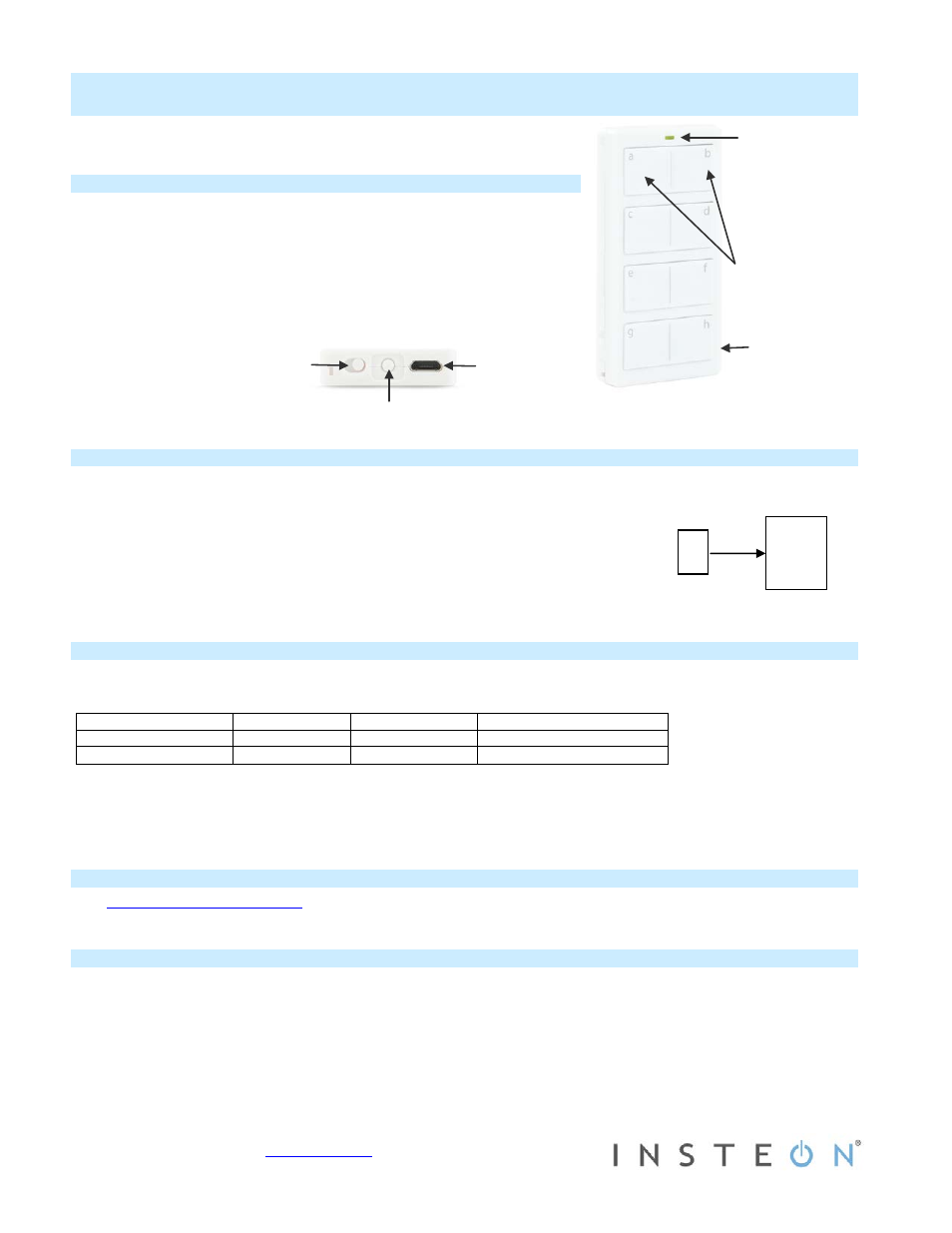 INSTEON Mini Remote 8 Scene 2342-222/2444A2WH8, 2342-422, 2342-522 User Manual | 2 pages