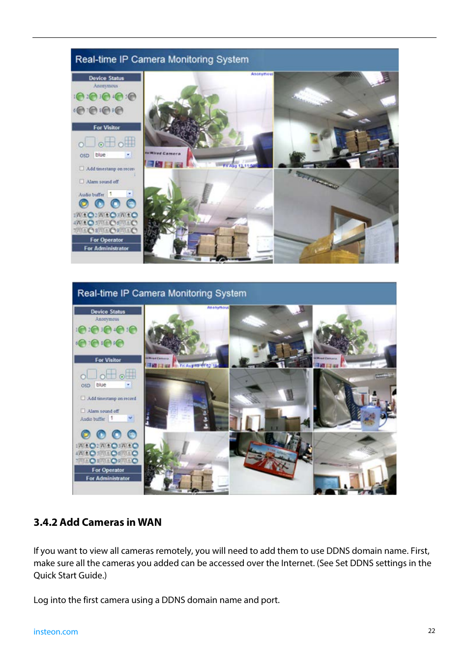 2 add cameras in wan | INSTEON 75790, 75790WH Manual User Manual | Page 24 / 46