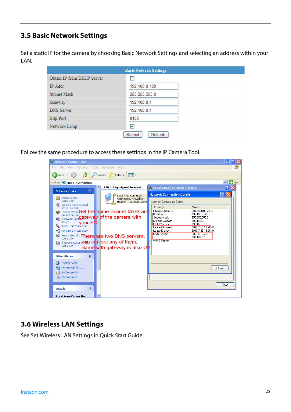 5 basic network settings, 6 wireless lan settings | INSTEON 75790, 75790WH Manual User Manual | Page 27 / 46