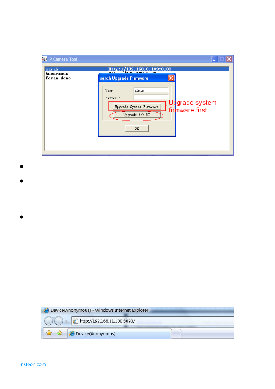 2 camera login | INSTEON 75791 Manual User Manual | Page 11 / 45