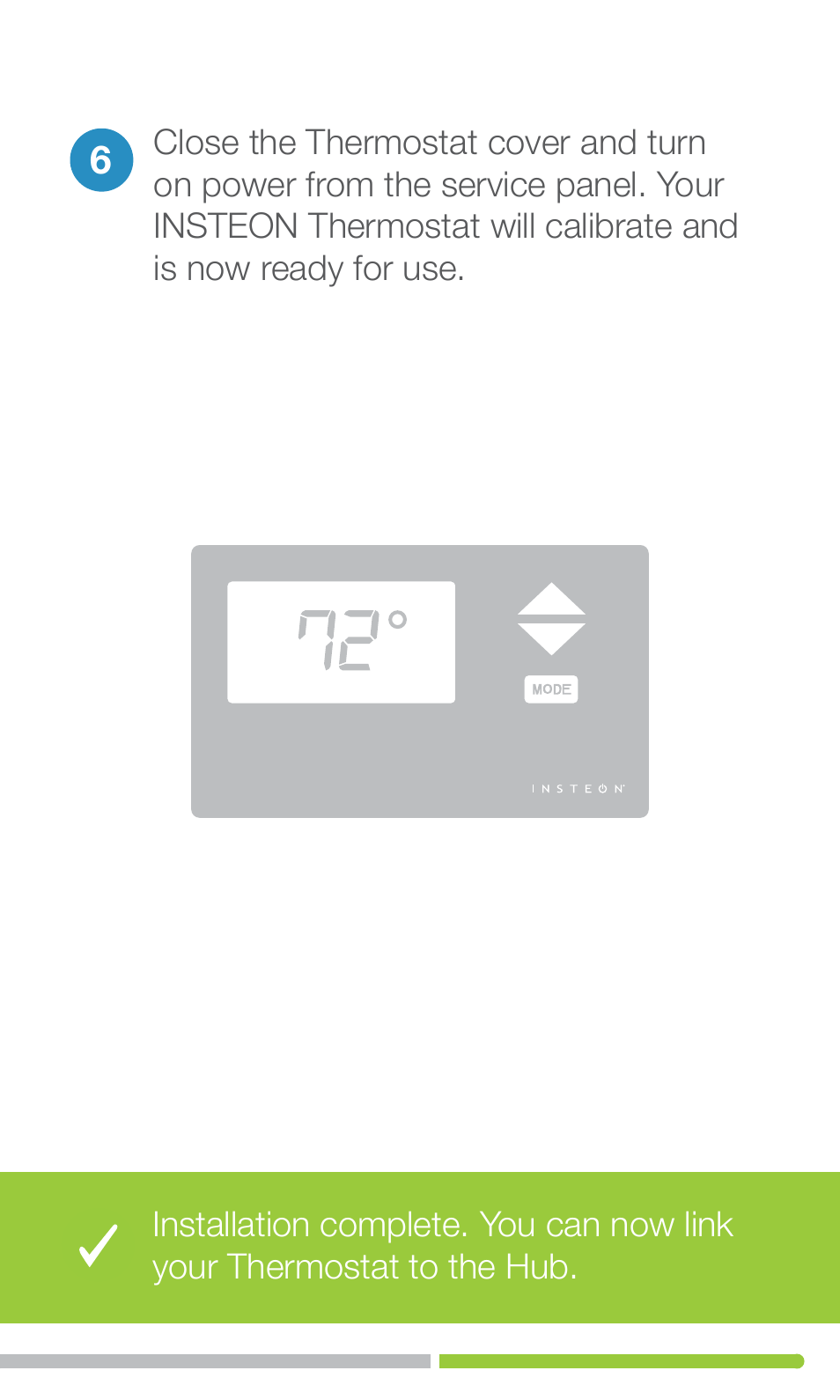 INSTEON Thermostat with Humidity (2441TH) Quick Start User Manual | Page 9 / 12