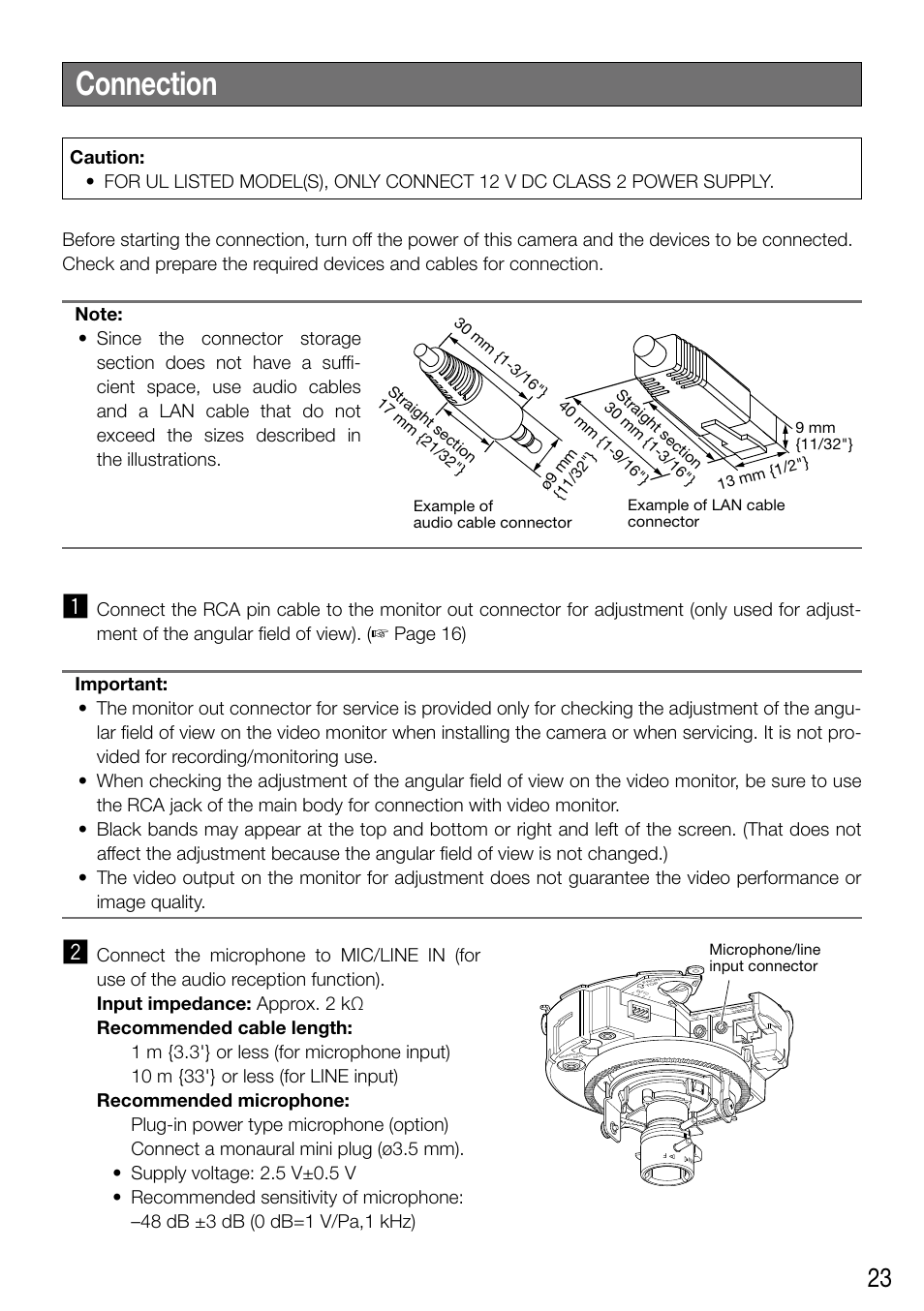 Connection | Panasonic WV-SF336 User Manual | Page 23 / 44