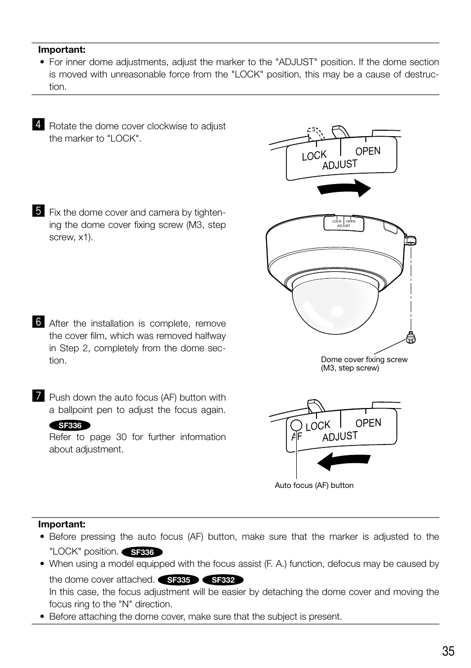 Panasonic WV-SF336 User Manual | Page 35 / 44