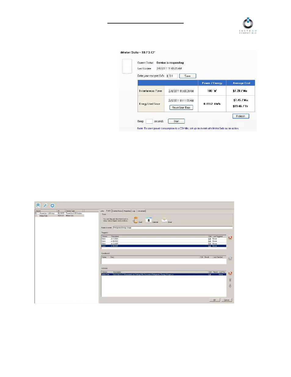 Viewing power consumption in houselinc | INSTEON iMeter Solo (2423A1) Manual User Manual | Page 6 / 10