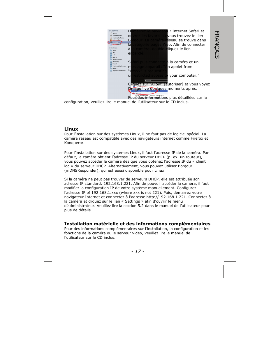 Françai s | INTELLINET NETWORK ICC-130 Quick Install Guide User Manual | Page 17 / 36