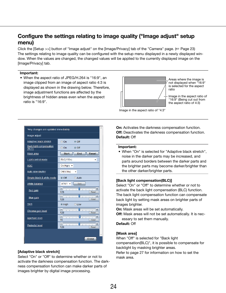 Panasonic WV-SP102 User Manual | Page 24 / 64