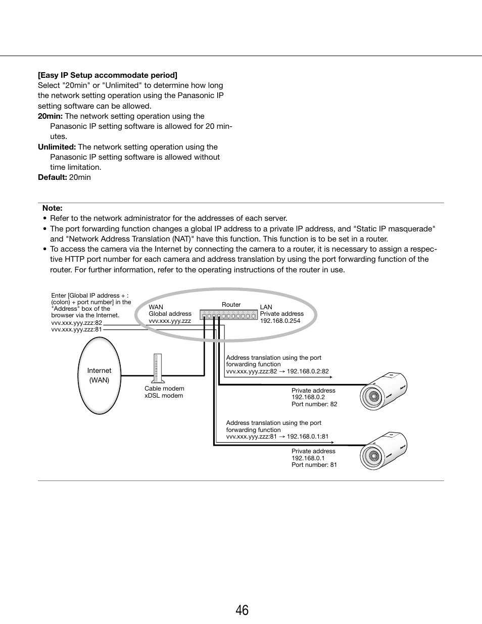Panasonic WV-SP102 User Manual | Page 46 / 64