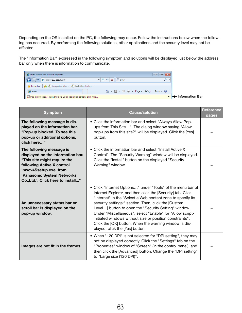 Panasonic WV-SP102 User Manual | Page 63 / 64