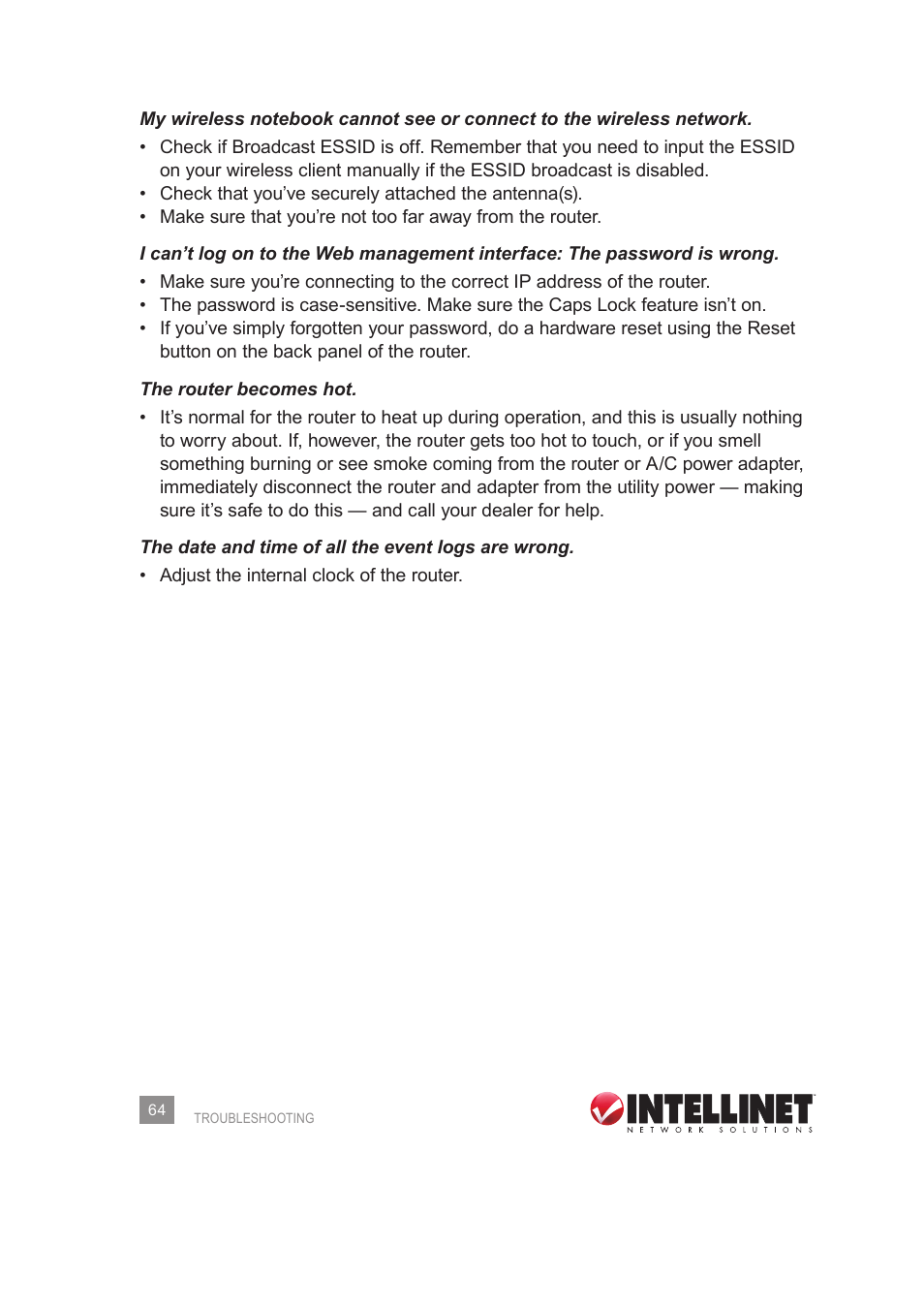 INTELLINET NETWORK 525268 User Manual User Manual | Page 64 / 75