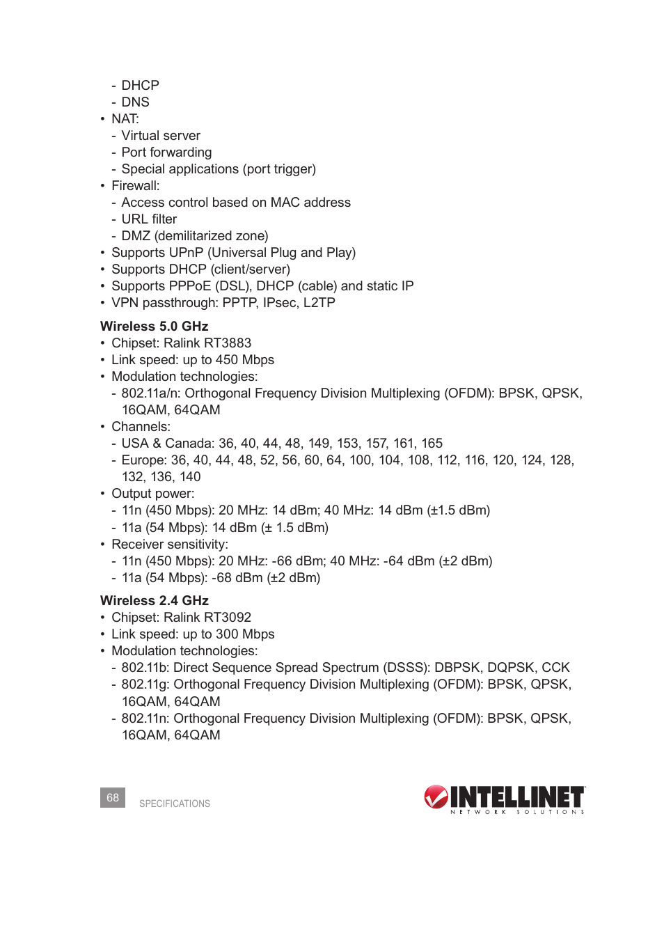 INTELLINET NETWORK 525268 User Manual User Manual | Page 68 / 75