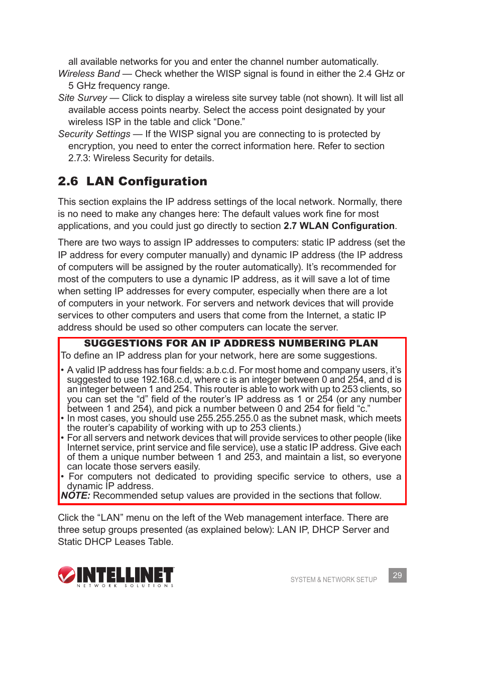 6 lan configuration | INTELLINET NETWORK 524988 User Manual User Manual | Page 29 / 72