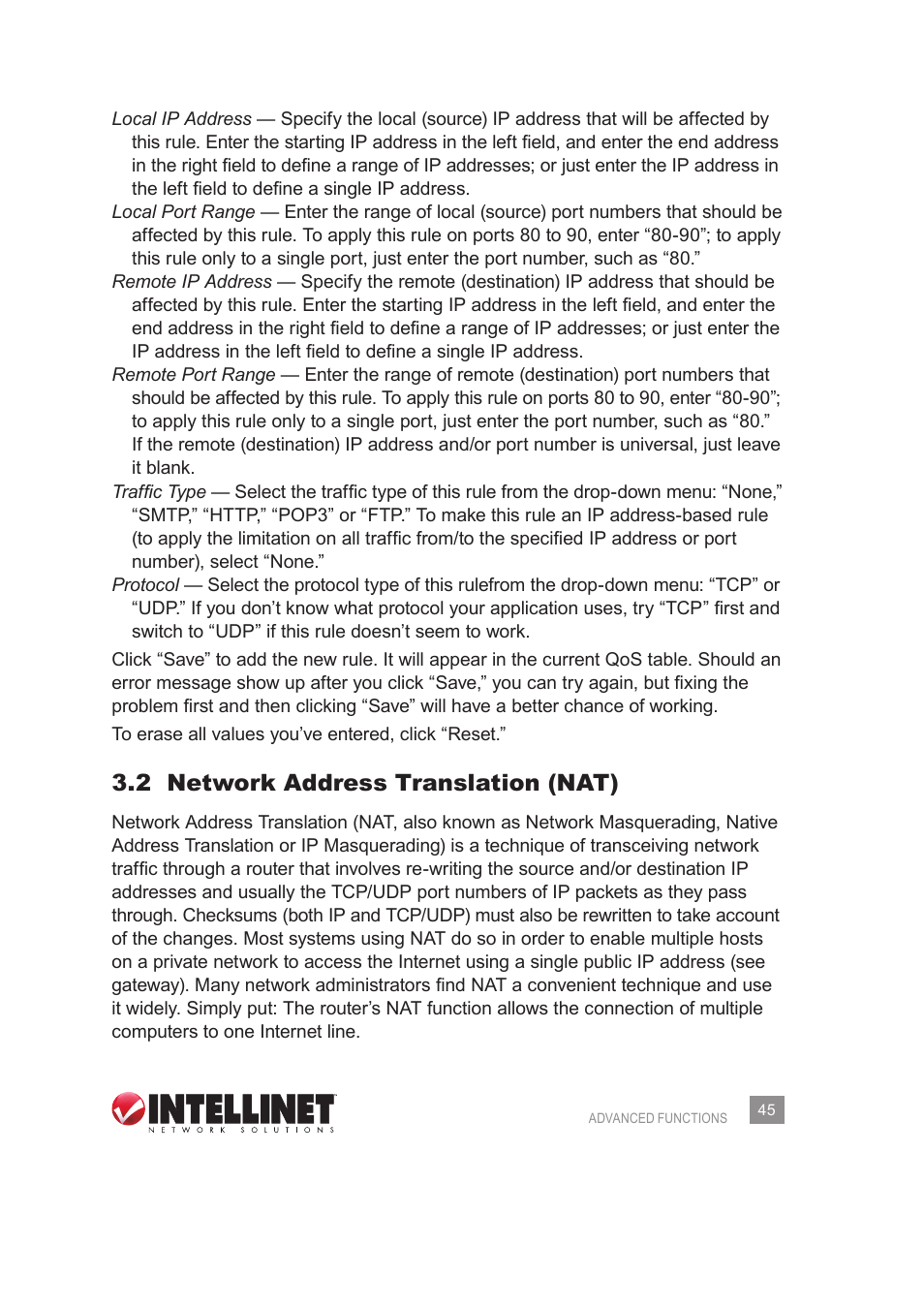 2 network address translation (nat) | INTELLINET NETWORK 524988 User Manual User Manual | Page 45 / 72