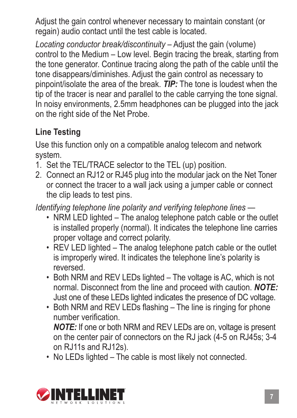 INTELLINET NETWORK 515566 Net Toner and Probe Kit User Manual | Page 7 / 12