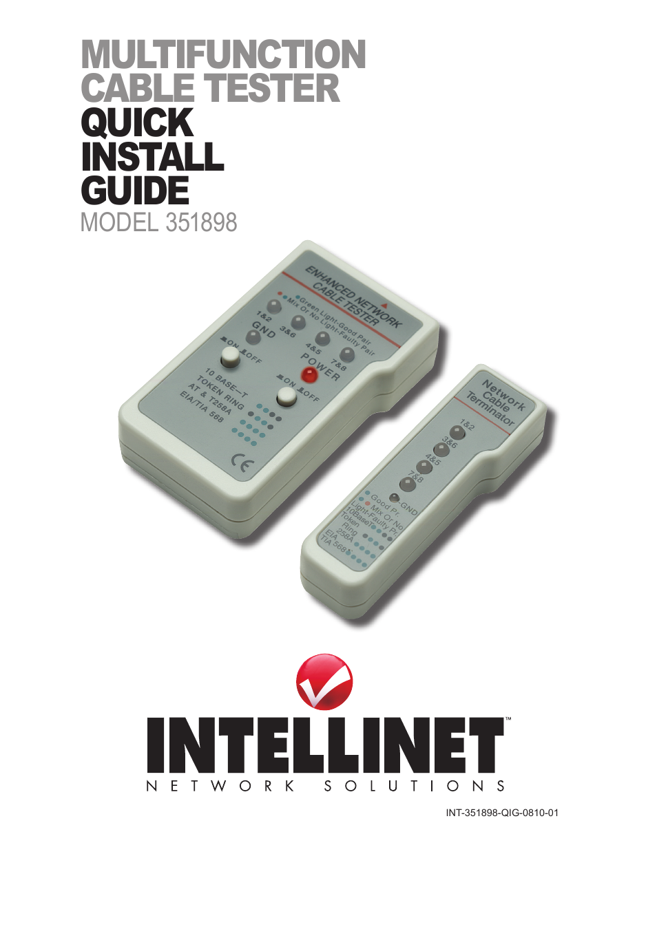 INTELLINET NETWORK 351898 Multifunction Cable Tester User Manual User Manual | 7 pages