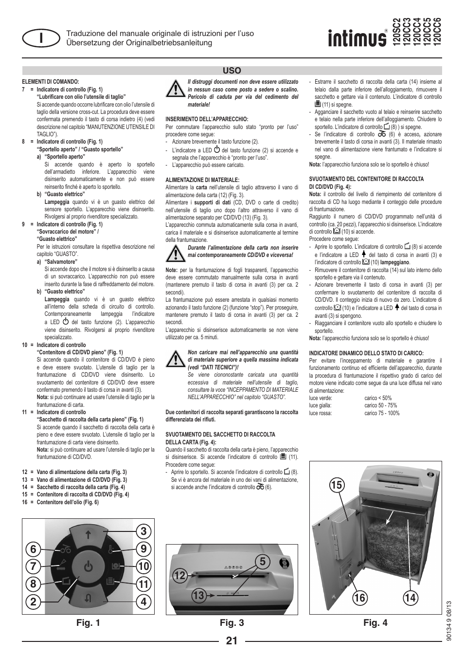 Fig. 1, Fig. 4, Fig. 3 | intimus 120 CC4 User Manual | Page 21 / 56