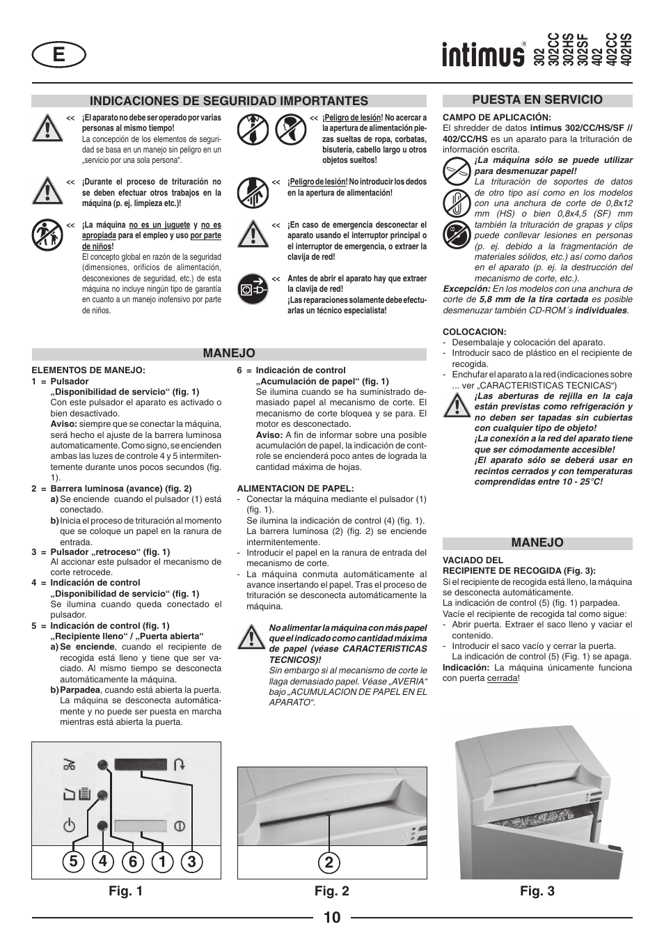 Fig. 1 fig. 2 fig. 3 | intimus 402 Wide Body User Manual | Page 10 / 48