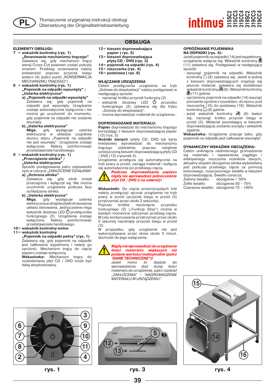 Rys. 1 rys. 3 rys. 4 | intimus 319 User Manual | Page 39 / 56