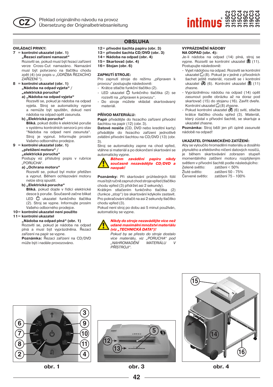 Obr. 1 obr. 3 obr. 4 | intimus 319 User Manual | Page 42 / 56