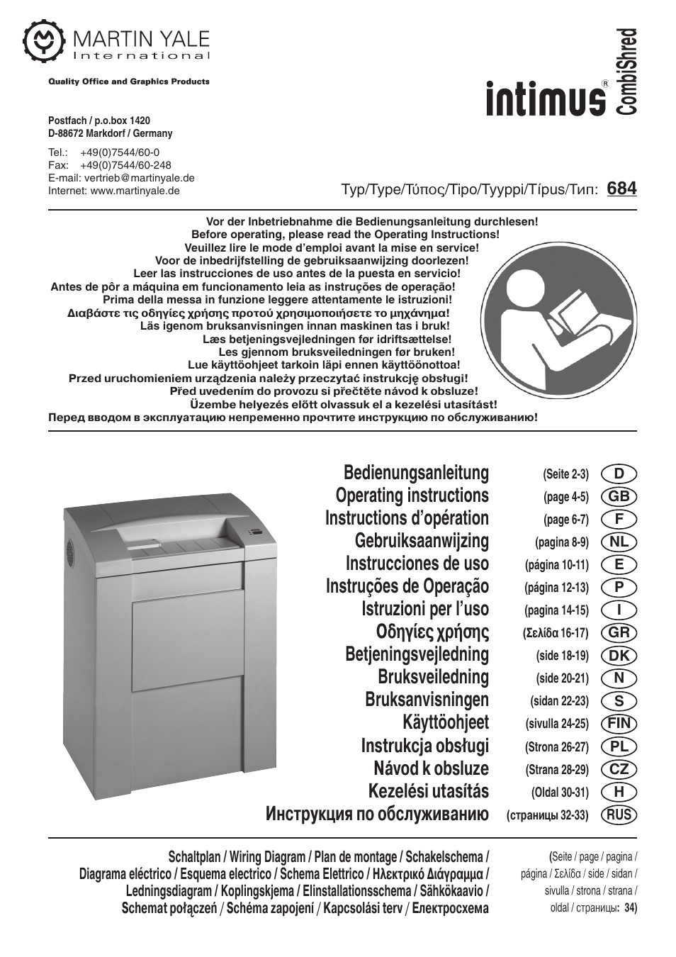 intimus Combishred User Manual | 36 pages