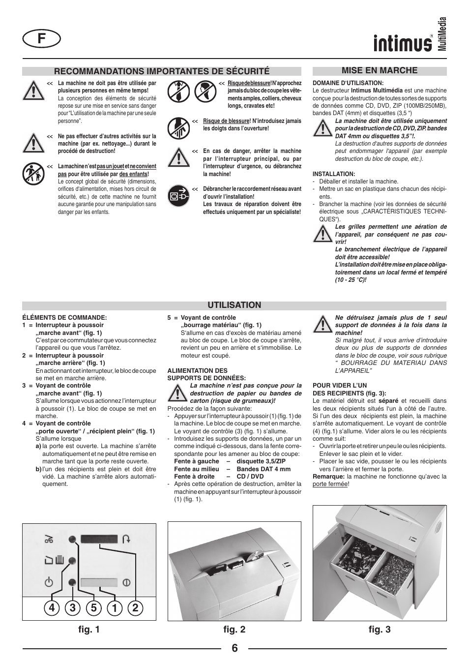 Multimedia, FIg. 1, FIg. 2 ﬁg. 3 | intimus MultiMedia User Manual | Page 6 / 36