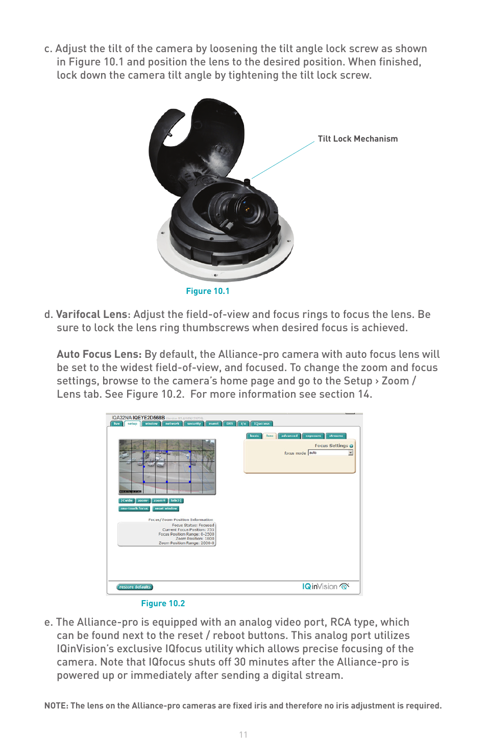 IQinVision Alliance-pro Series User Manual | Page 11 / 20