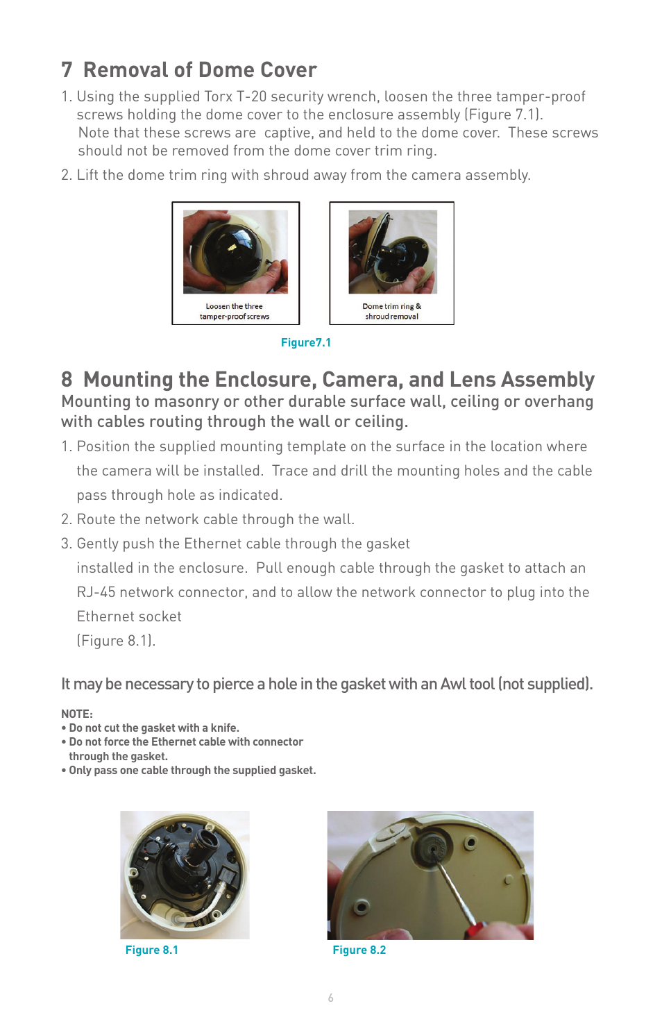 7 removal of dome cover | IQinVision Alliance-mx User Manual | Page 6 / 12