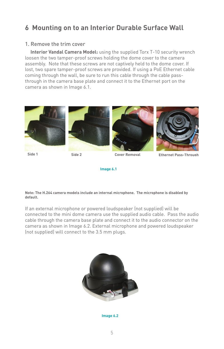 6 mounting on to an interior durable surface wall | IQinVision Alliance-mini Series IQD3x User Manual | Page 5 / 12