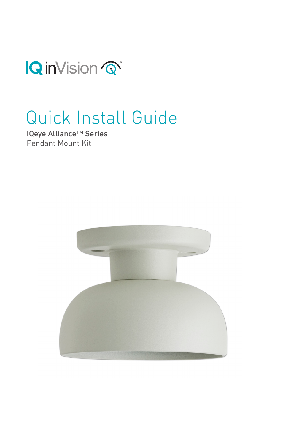 IQinVision Alliance Series Pendant Mount User Manual | 7 pages